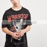 2017 Short Sleeve Custom Screen Printing Tshirts OEM Black Game Team's Apparel Round Neck Cotton T-shirts thumbnail-5