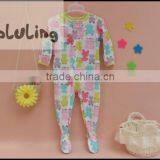 New Designer Kids Frog Cartoon Animal Printed Footed Pajamas Children One Piece Jumpsuits thumbnail-1