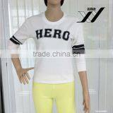 Women Fashion White Pullover Crew Neck Sweatshirts 2016 New Design thumbnail-1