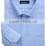 2017 Latest Long Sleeve Full Cotton Light Blue Button Down Oxford Shirt thumbnail-2