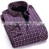 Custom Lined Plaid Flannel Warm Slim Fitted Hawaiian Shirt Latest Shirt Designs for Men 2015 thumbnail-2