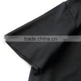 Men Black Zipper o Ring Hip Hop t Shirt With Hood thumbnail-5