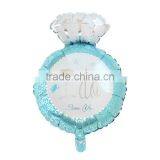 Aluminium Foil Balloons Party Decoration Finger Ring Blue Angel Message "I Do" Pattern thumbnail-1
