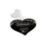 Heart Shape Self Adhesive PVC / PP Shelf Danglers With Personalized Design