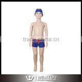 Children Boys Superman Swimming Trunk Set Hat thumbnail-3