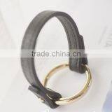 Charm Alloy Locket Bracelet Silvery Circle Loop Leather Bracelet Bangle thumbnail-2