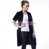 Spring Women's Casual Trench Coat Solid Long Sleeves Turn-down Collar Outerwear Open Stitch Thin Loose Coat thumbnail-4