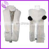 Christmas Present Warm Winter Fluffy Earflap Hooded Scarf Hat Glove thumbnail-1