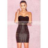 Dress Dropshipping Women's Sexy Strapless Club Hollow Out Dress Bodycon 2 Pieces Dress Set thumbnail-1