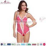 Sexy Hot Open Sex Lingerie Pink Sleeveless Sexy Womens Bodysuits 2017 Erotic Plus Size Lingerie Sexy Fat Women thumbnail-1