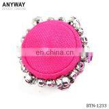 Fancy Red Cheap Button With Flatback Rhinestone for Fashion Wear thumbnail-2