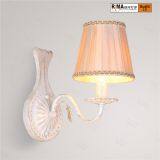 New Designs Indoor Crystal Antique Wall Lamp, Decorative Bedside Fabric Shade Lamp thumbnail-3