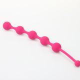 Butt Plug Silicone Anal Beads Anal Sex Toys with Safe Pull Ring, 11