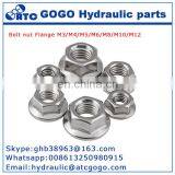 A2-70 Flat Knurled Hexagon Nut With Flange thumbnail-3