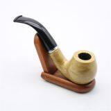 140mm Length Wooden Resin Short Tobacco Pipe With Small Solid Wood Head for Smoking thumbnail-4