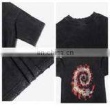 DiZNEW Custom Manufacturer Short Sleeve Black Mens Blank Acid Washed Fade T Shirt thumbnail-6