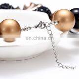 Girl Necklace With Gold Bow Kids Children Chunky Bubble Beads Necklace Holiday Jewelry Gift thumbnail-4