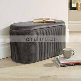 Reatai Home Furniture Square Pink Velvet Seat Cover Storage Leisure European Pink Stool Bench thumbnail-4