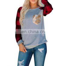 2021 New Design Fashion, Female Long Sleeve Blouse Loose Sequin Ladies Tops And Blouses/ thumbnail-4