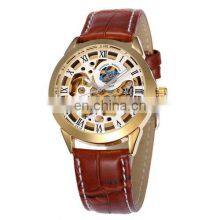 SHENHUA 9261 Leather Band Automatic Clock Mens Luxury Mechanical Skeleton Watch Montre Homme thumbnail-3