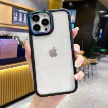 Electroplated Color Case For Apple 13 14 12 Pro Max Metal Lens Bezel Crystal 7 8 Plus11 X Promotional Mobile Phone Cases thumbnail-1