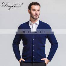 Autumn Spring Men's Wool Cardigan Fashionable Single Breasted Casual Sweater With V-Neck Hand Knitted thumbnail-6