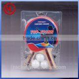 Promotional Desktop Poplar Wooden Ping Pong Table Tennis Racket Set With 3 Table Tennis Balls Wholesale thumbnail-2