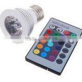 Led Spot Light Rgb 3w 7 Colour Lamp With Remote