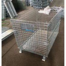 Foldable Stackable Steel Wire Mesh Container for Garage Storage thumbnail-2