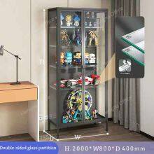 Starry Night Black Display Cabinet Double Doors 5 Layers H1800mm×W500mm×L800mm for Retail Store - Customizable thumbnail-3