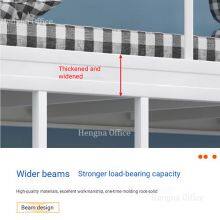 Dormitory Furniture Steel Bunk Bed for Student Housing, Space Saving Twin Over Twin Heavy Duty Iron Bed With High Guardrails, OEM/ODM Supported thumbnail-3