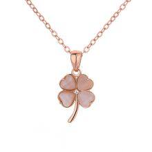 Premium Natural Opal Clover Necklace Four-Leaf Shamrock Pendant Women's Lucky Jewelry for Daily Wear and Celebration thumbnail-5
