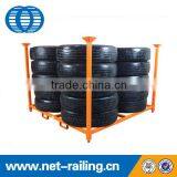 Warehouse foldable steel storage tire rack