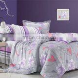 Pigment Print Geometry Flower & Stripe Bedding Cotton Duvet Cover Bed Set thumbnail-1