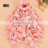 Wholesale Fashion Ladies Floral Embroidery Viscose Scarf Quality Choice thumbnail-3