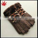 Lovely and Sweet Girls Gift Double Face Leather Glove thumbnail-2