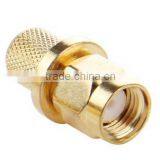 Gold Plated Male SMA Connector Plug Pin Crimp,RF Connector thumbnail-2