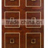 Neoclassic Living Furniture Set Wood Frame Fabric Sofa Gold Length Mirror thumbnail-4