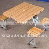 Outdoor Portable Wooden Picnic Table thumbnail-1