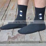 Custom High Quality Wholesale Bamboo Jacquard Black Socks by Cheap Price thumbnail-3