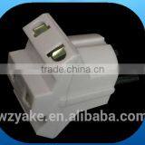YK317P 1 to 3 White Plastic Plug and Socket