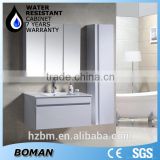 White PVC WC bathroom cabinet with mirror