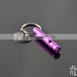 Hiking Colored Emergency Survival Aluminum Whistle Key Chain thumbnail-1
