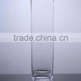 Square Straight Long Glass Vase Leadfree Crystal High Quality Popular Model Handmade Mouthblown thumbnail-1
