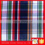 Made in China Soft Touch Stretch Polyester Grid Yarn Dyed Woven Fabric