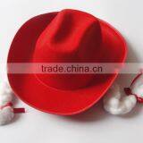 Red Felt Party Hat With Braid for Kids