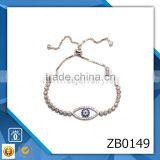 crystal metal bracelet 18k white gold bracelet cz line bracelet zipper bracelets