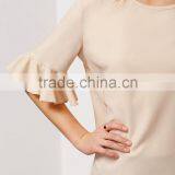 Bulk Buy Clothing 2016 Plain Layering Long Sleeve Loose Fashion Woman Blouse thumbnail-3
