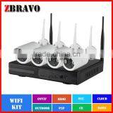 4CH Camera Kit Array IR Wireless Camera for Wholesales Price,1megapixel NVR Kit thumbnail-1