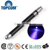 Custom 395nm 385nm Black Light Ultraviolet Aluminum Led uv Flashlight Pen thumbnail-1